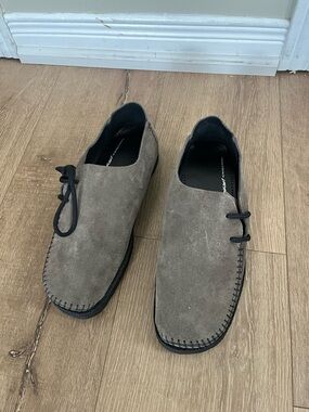 Suede Casual Lace-Up Suede Shoes /  Green